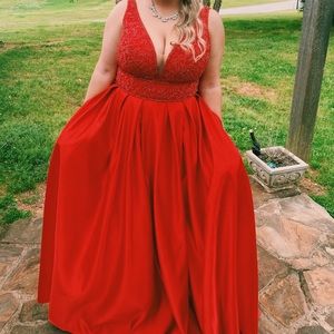 Selling my red Vienna prom dress